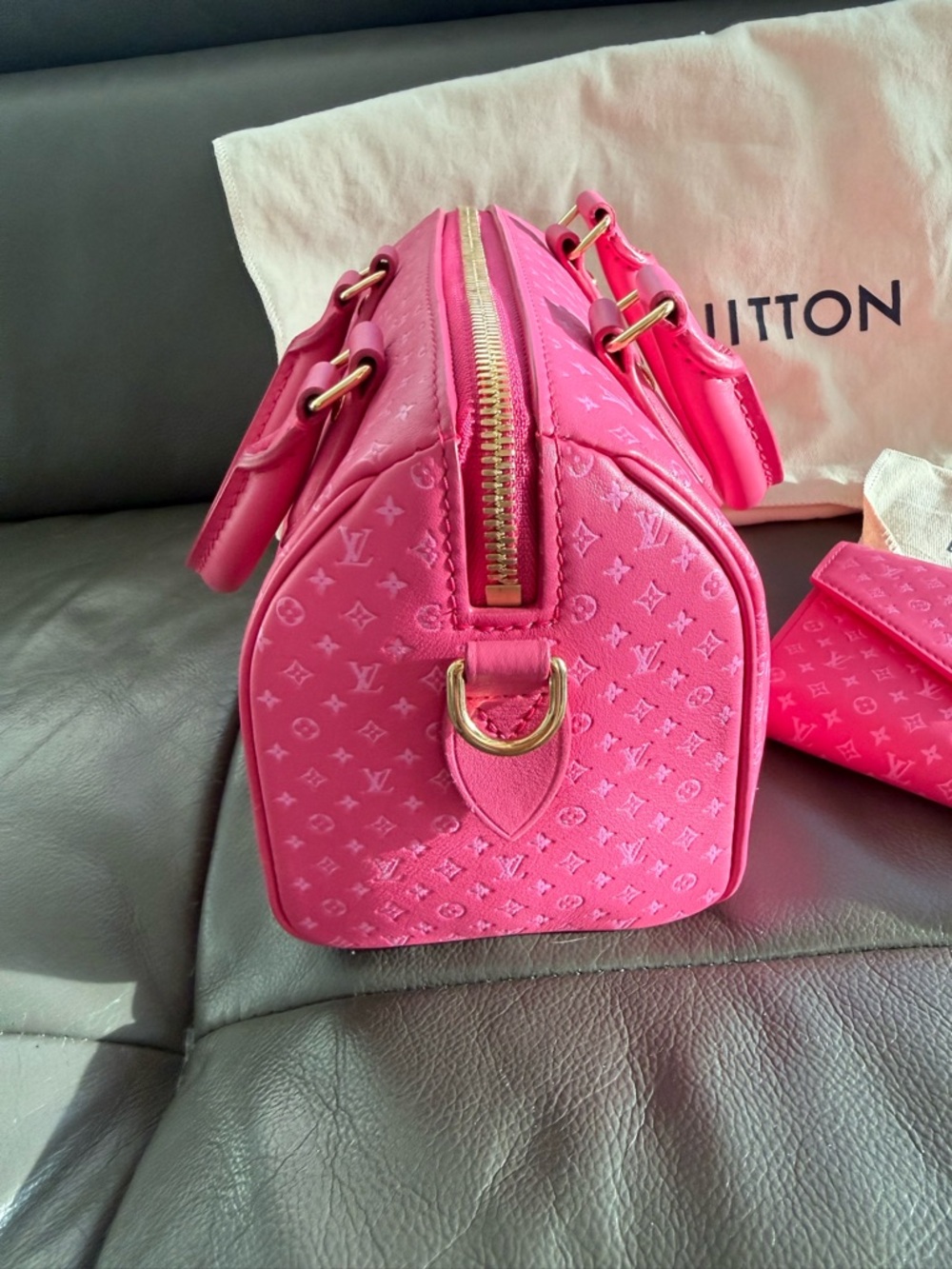 Louis Vuitton Nanogram Speedy Bandouliere 20 and Trifold Wallet Ultra Rare - Picture 2 of 9